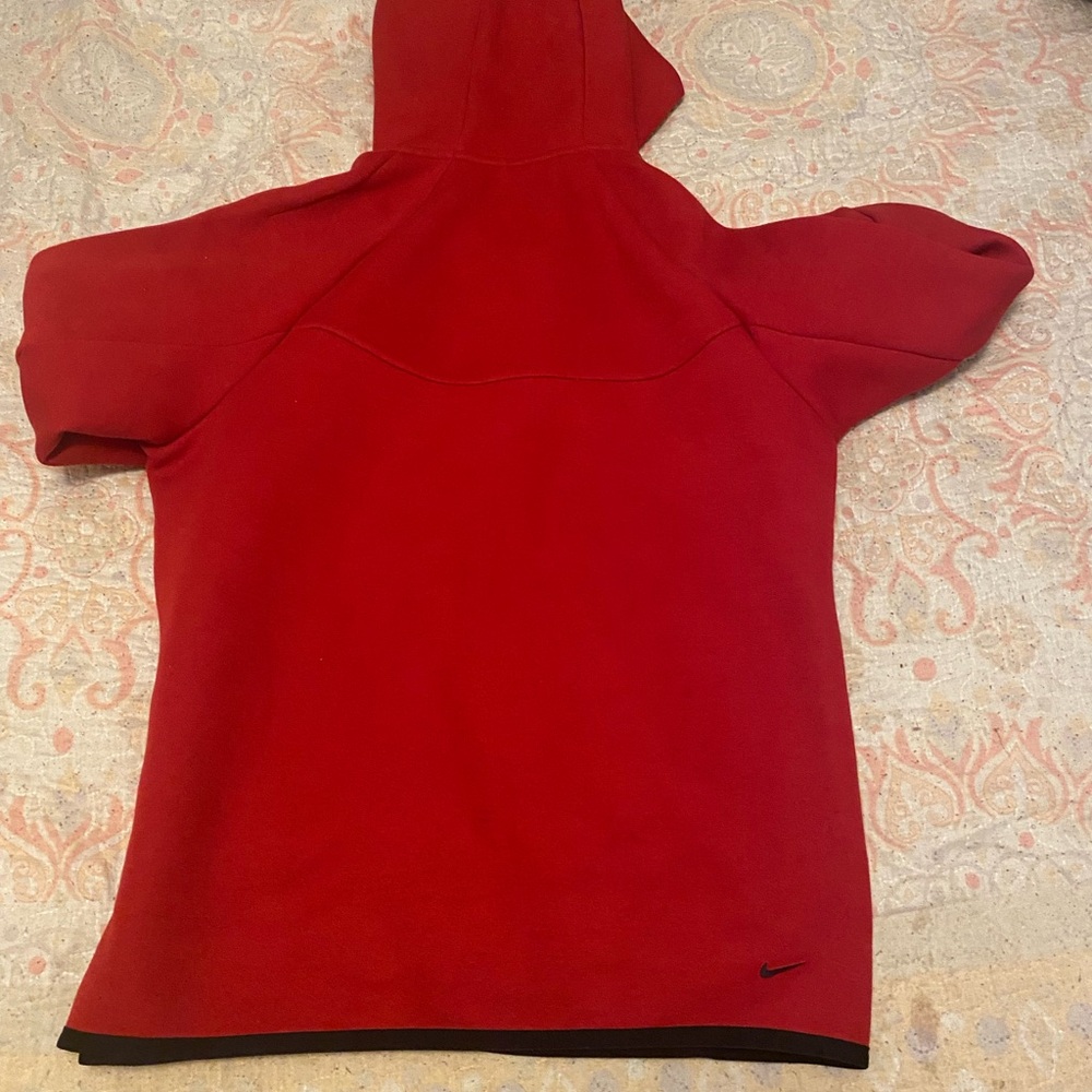 Nike Red Hoodie with Black Zipper - Picture 3 of 6